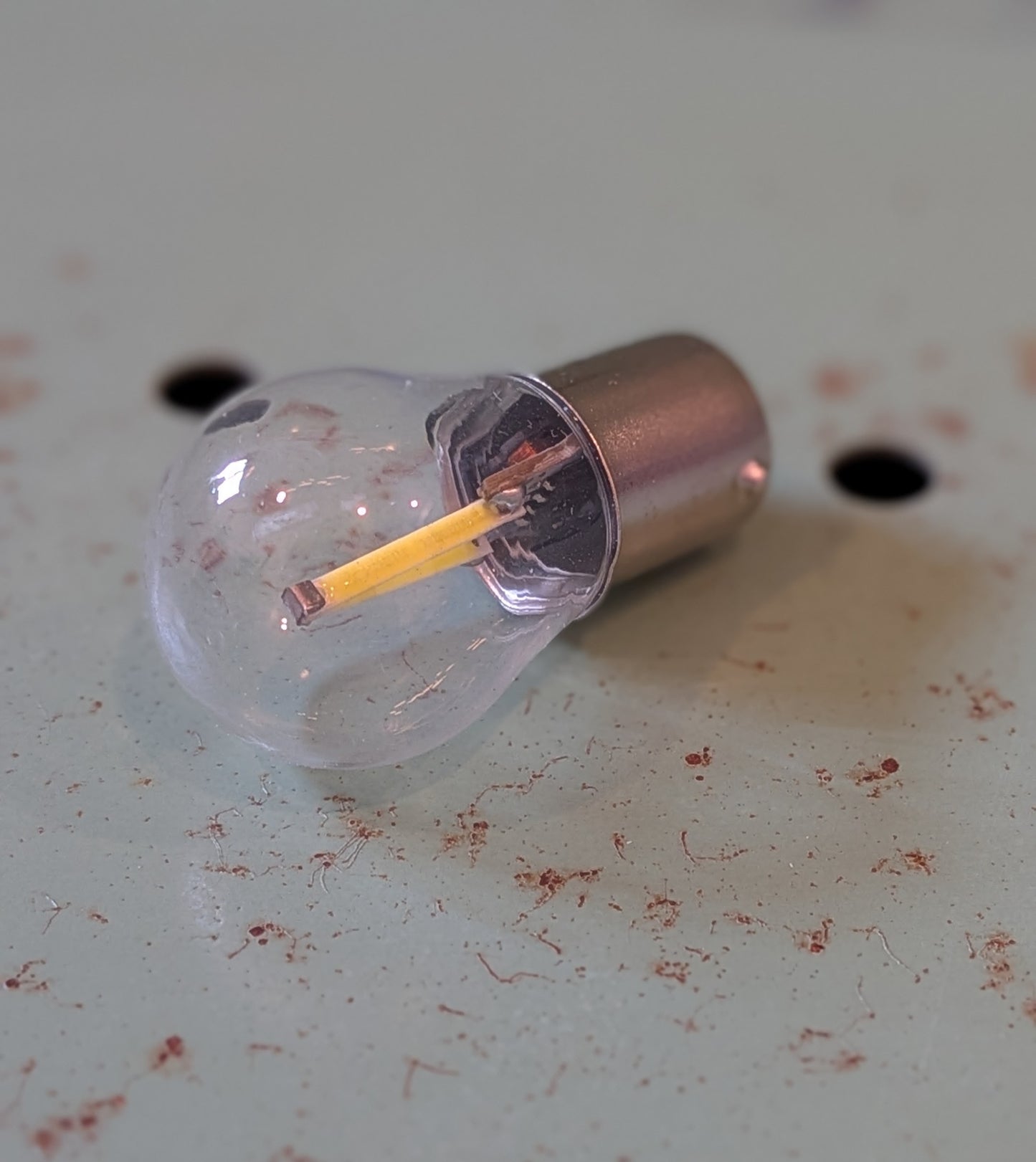 BA15S 12V LED Bulb "Single Filament"